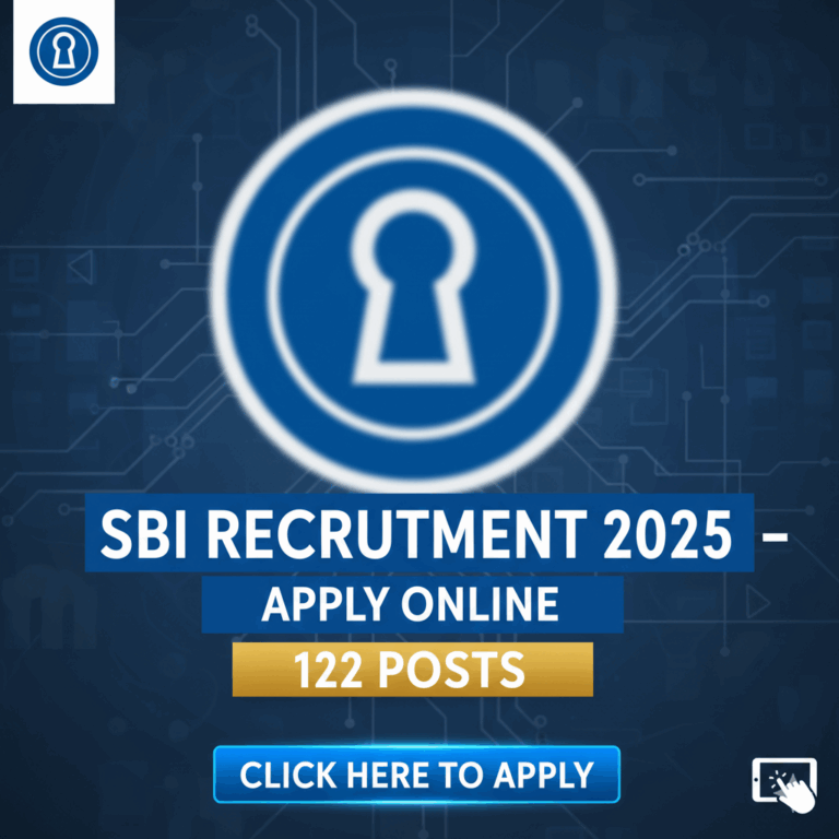 SBI Recruitment 2025 – Apply Online for 122 Posts