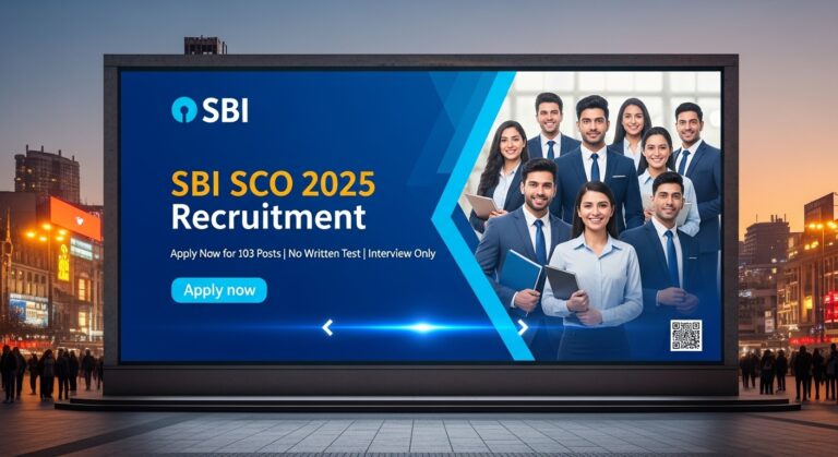 SBI SCO 2025 Recruitment Apply Now for 103 Posts | No Written Test | Interview Only